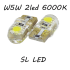 Led лампа SLS LED с обманкой can модуля, цоколь W5W(T10) 2 led 5050, в силиконе, 12-14 В. 5000K